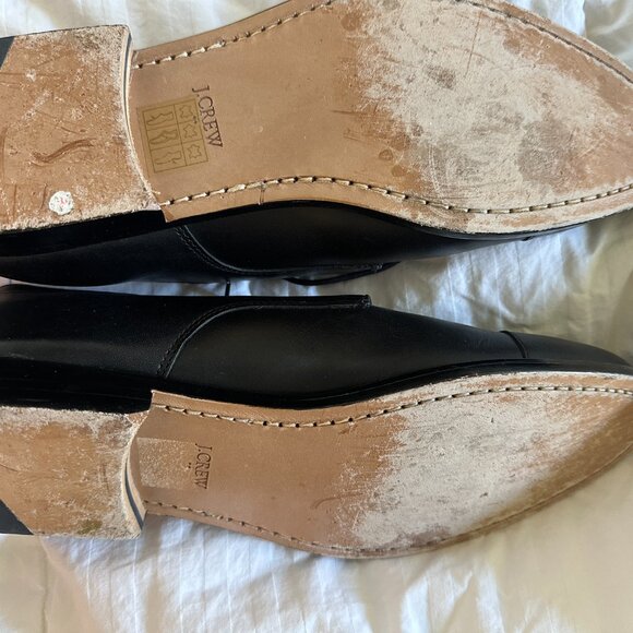 J. Crew Factory Leather cap toe shoes BS113 black 10.5 men’s EUC main image 5
